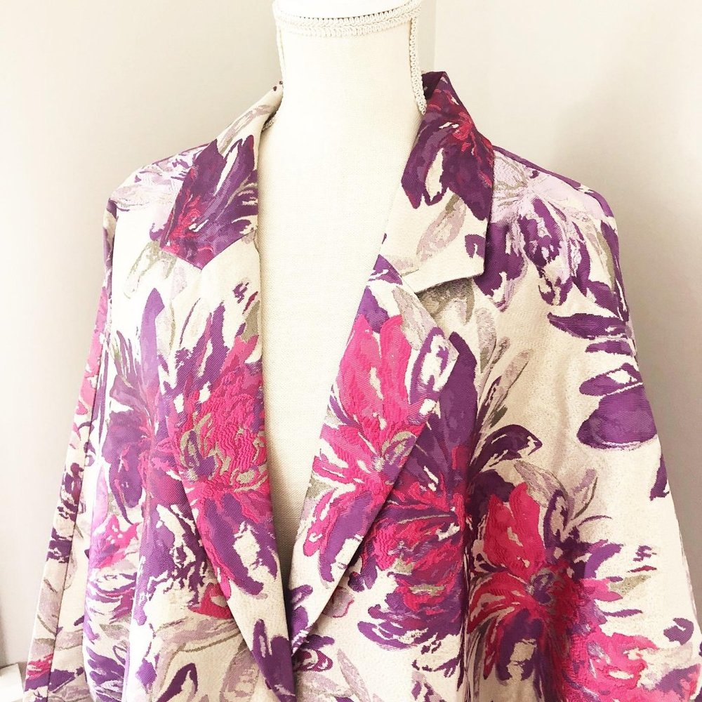 NEW Heidi Daus Pink & Purple Shimmer Jacket Blazer - Picture 2 of 9